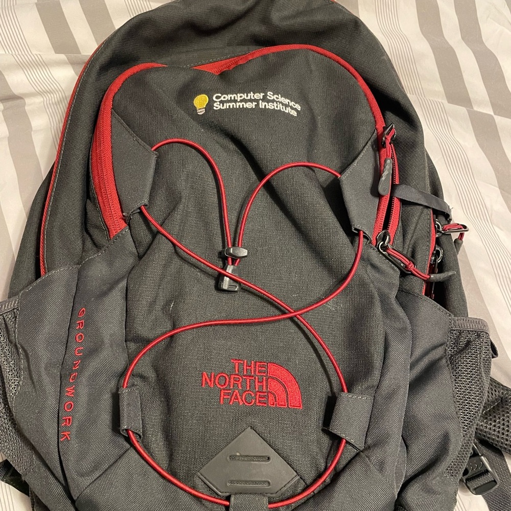 The North Face Black and Red Backpack